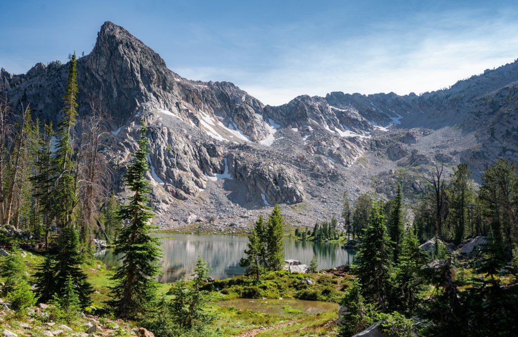 Photo of Twin Lakes in the Sawtooth Mountains
