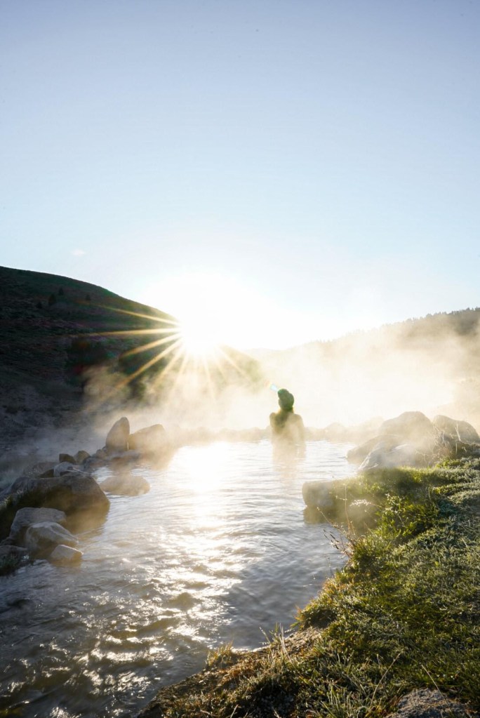 Glowing Worswick Hot Springs Girl Soaking