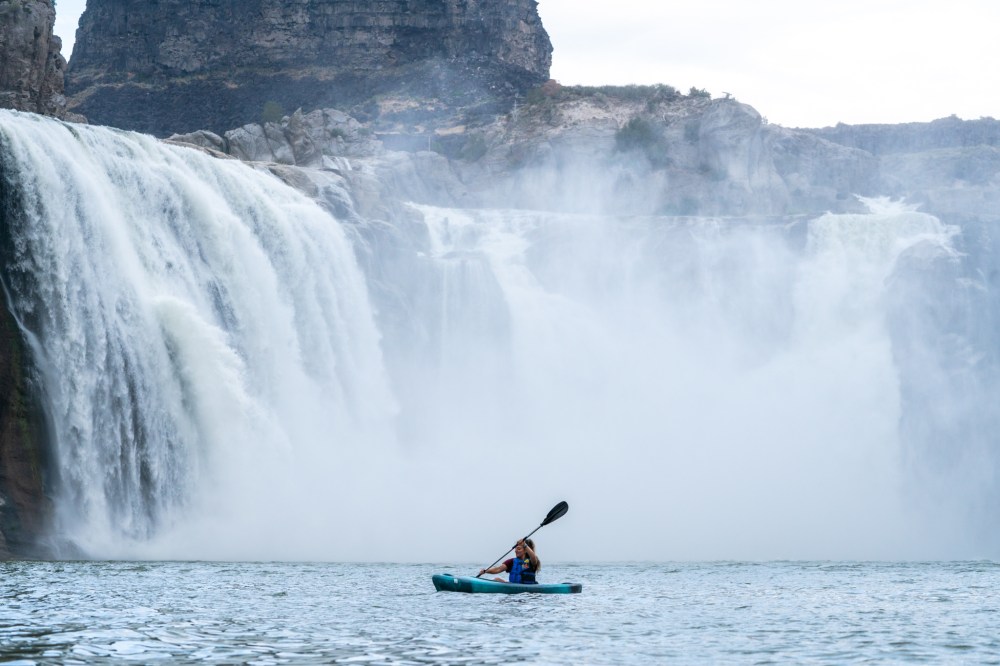 Kayaking below Shoshone Falls 