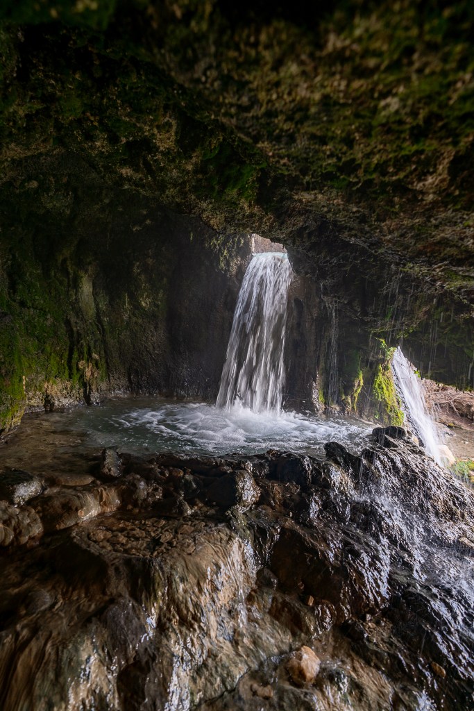 Waterfall Cave at Goldbug Hot Springs by Earth to Sarah